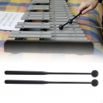 2 t&uuml;kki Trumm Mallet l&ouml;&ouml;kpillid ks&uuml;lofon Mallets kaasaskantavad kerged trummipulgad must