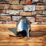 Keskaegne Normani ninakiiver terasest kett-postikiiver Ehtne soomuskiiver Warrior Knight LARP kiiver Parim kingitus