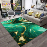 Luksuslik must roheline kuldne marmorist 3D vaibavaip koduseks elutoa diivani uksemati sisekujunduseks, lasteala vaip libisemiskindel p&otilde;randamatt 230x160cm