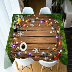 H&auml;id j&otilde;ule pidulik puidust kingimustriline ristk&uuml;likukujuline &uuml;mmargune pehme paksendatud puuvillane j&otilde;ululaudlina tolmukindel katter&auml;tik Round diameter 60CM