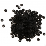 Set of 300 Pieces 4mm 2 Holes Round Mini Buttons Doll diy Black