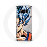 &Uuml;mbris Samsung Galaxy S8 Plus Anime Dragon Ball Goku Blue Hair jaoks