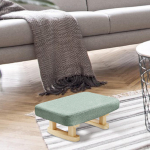 Polsterdatud jalatugi puidust jalgadega 16x12x7 tolli mugav ristk&uuml;likukujuline tool, v&auml;ike astmelaud