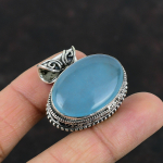 Akvamariin Ripats 925 Sterling H&otilde;be Ripats K&auml;sitsi valmistatud Ripats Ehtne V&auml;&auml;riskivi Ehted Ainulaadne Vintage Ripats Kingitused Talle V&auml;&auml;rikas Ripats