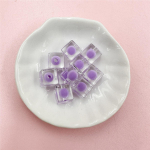 Lihtne moekas k&auml;ev&otilde;ru v&otilde;tmehoidja 10mm l&auml;bipaistvad moekad ruudukujulised helmed akr&uuml;&uuml;l 10 tk s&auml;rav pind DIY ehtetarvikud sandwich peen ehted lilla