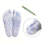 Jalamassaaž Sokid Refleksoloogia Aksessuaarid Acupoint Illustratsioon koos S Women 31.5cmx8.5cm