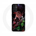 Coque Maniacase pour Samsung Galaxy A34 5g Demon Slayer Tanjiro Kamado &eacute;nerv&eacute; manga anime