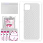 apgo Protective Skin Sticker for the back compatible with Samsung Galaxy F42 5G, Wrap Film, Foil, Vinyl - Pattern Transparent Carbon