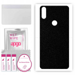 apgo Protective Skin Sticker for the back compatible with Doogee Y8, Wrap Film, Foil, Vinyl - Pattern Matte Black