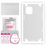 apgo Protective Skin Sticker for the back+sides compatible with Apple iPhone 12 mini, Full Wrap Film, Foil, Vinyl - Pattern Transparent Carbon