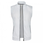 Meeste Mood &Uuml;hev&auml;rviline Slim Fit Varrukateta Jakk Lukuga Tanktopid Kampsun Kudumid Vabaaja K&otilde;igega Sobiv Mantel S valge