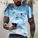 Streetwear 3D Loomade T-s&auml;rk Mees 3D-tr&uuml;kiga T-s&auml;rgid Naljakas Hip Hop Meeste &Uuml;mara kaelusega L&uuml;hikeste varrukatega Vabaaja Top S