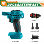 Newbeny Juhtmeta &otilde;hu tolmumasin 2 &uuml;hes kahes kasutuses tolmuimeja pumbaga arvuti tolmueemaldus ujumisr&otilde;nga imemine Makita 18V aku jaoks 2xBattery-EU Plug