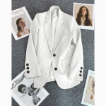 Naiste mood vabaaja &uuml;hev&auml;rviline vaba vabaaja bleiser XXXL valge