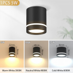 LED-allvalgusti kokkupandav kohtvalgusti COB pinnale paigaldatav 5W/10W kohtvalgusti elutoa k&ouml;&ouml;gi jaoks neutraalne sisevalgusti 1PCS&Cool light
