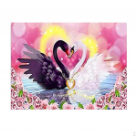 DIY 5D Diamond Embroidery Painting Cross Stitch Kit 30 x 40 cm Couples Swan