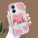 Armas koomiksimustriga kreemjas tekstuuriga korpus, lainelise servaga pehme silikoonkaanega telefoni&uuml;mbris Vivo jaoks Vivo S1 valge