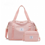 OUTWALK Unisex l&uuml;hikese vahemaa reisikotid Oxfordi veekindel k&auml;sipagasi kott Laiendatav suure mahutavusega Crossbody kott m&auml;rgkuiva eraldi hoiukotiga roosa