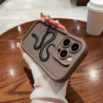 N71 Black Gold Snake Soft Angel Eyes telefoni&uuml;mbrised iPhone 15 14 12 11 Pro Max 13 mini 7 8 6S Plus XS Max XR SE p&otilde;rutuskindel kaitseraua kate for iPhone 15 Plus