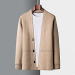 Meeste kampsun mantel Kevadel ja s&uuml;gisel Uued lahtised V-kaelusega riided Korea versioon The Trend To Wear Kampsunist &otilde;huke kampsun 105