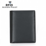 RFID nahast rahakott meestele m&uuml;nditaskuga kolmeosalised rahakotid mitme kaardi pesa hoidjaga krediit-ID pangakaardi omanike rahakott must