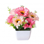 Kunstlik kr&uuml;santeem lill Gypsophila puidust poti bonsai aia sisekujundus lilla