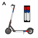 1 Komplekt Peegeldavaid Stiilikleepse &Ouml;ine Ohutus Rula Hoiatusriba Xiaomi M365/Pro/1S/Pro 2 Elektrijalgratta Tarvik