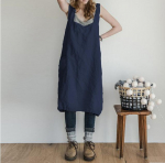 Kohvikud K&ouml;&ouml;gip&otilde;lled s&ouml;&ouml;gitegemiseks k&uuml;psetamiseks restoran Lihtne naiste seelikkleit suures suuruses M tumesinine v&auml;rv