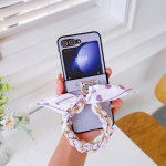 Luksuslik randmepaela nahast telefoni&uuml;mbris Samsung Galaxy Z Flip 6 5 4 3 Flip6 Flip5 Flip4 Flip3 5G 5G kaitsekate For Galaxy Z Flip6 lilla