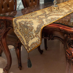 Euroopa Luksuslik Jacquard Lauajooks S&ouml;&ouml;gituba Diivanilaud TV-alus Kaunistus Tikitud lauajooksja Kaasaegne kodukaunistus 33x180cm 1pc