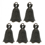 5 t&uuml;kki v&auml;ikeseid k&otilde;linakellasid Retro-kella skulptuur Pray Guanyin Bell Feng Shui kell Antiikkell meisterdamiseks k&auml;sit&ouml;&ouml; kaunistamiseks