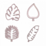 4 TK koogivorm Fondant hallitusseen Tropical Leaf Mold Fondant koogivorm