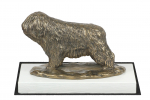 Polish Lowland Sheepdog, PON, Valee Sheepdog - dog figurine, figure on a white base, trophy for Art-Dog dog show exhibition
