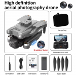 LYZRC uus Mini YK8 droon ESC HD kahe kaameraga, harjadeta mootoriga takistuste v&auml;ltimine aerofotograafiaga WiFi FPV kokkupandav neljakopteri kinkem&auml;nguasi 1 Battery must