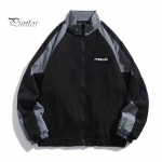 Hip Hop jakk Patchwork Tuulejope mantlid naistele Meeste vabaaja t&otilde;mblukuga p&uuml;stkraega plokist &uuml;ler&otilde;ivad kevad-s&uuml;giseseks &otilde;uespordipeoks L must