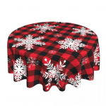 J&otilde;ululaudlina Snowflake Plaid Print Uusaasta stiil &Uuml;mar kuju Lihtne hooldada