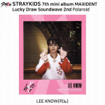 Stray Kidsi 7. minialbum Maxident SoundWave 2. Lucky Draw fotokaart Polaroid Leeknow - Benefit