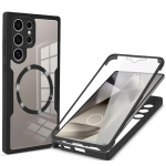 360&deg; t&auml;ielikult kaitstud kahepoolne telefoni&uuml;mbris Samsungi iPhone'i jaoks Magnetkaas Magsafe'i juhtmeta laadimiseks Samsung S24 Ultra must