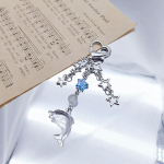 Viie otsaga Starfish Dolphin Pearl emailiga v&otilde;tmehoidja Kaunid mererannas ripatsid k&auml;sitsi valmistatud auto rippketi valmistamiseks