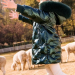 Talvine soe sulejope t&uuml;drukutele mantel Paks veekindel lume&uuml;likond lasteriided 160 tumeroheline v&auml;rv