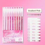 9tk Morandi pliiatsikomplekt mitmev&auml;rviline geeltindiga pliiats Retro markervooder 0,5 mm kuulotsaga ajakirjakunsti jaoks