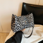 Ni&scaron;i retro leopardimustriga ketiga poolkuu kott 2024 uus ilus Korea versioon v&auml;lismaise stiili trend &uuml;he &otilde;la crossbody kaenlaaluse kott must