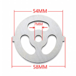 55 mm majapidamises kasutatava 5# hakklihamasina auguplaadiga roostevabast terasest veski osad 3 Holes
