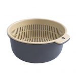 2tk/komplekt Toidukvaliteediga hea kandev&otilde;imega plastikust multifunktsionaalne puu- ja juurviljade &auml;ravoolukurn kodu jaoks M sinine