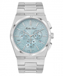 Mathey-Tissot Zeus Chrono Roostevabast terasest Sinise sihverplaadiga Kvarts H118CHSK Meeste k&auml;ekell sinine