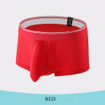 Uus meeste aluspesu Ice Silk Cool Plus Size keskmise v&ouml;&ouml;ga bokserid hingavad alusp&uuml;ksid meeste alusp&uuml;ksid XL punane