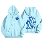 Naiste mood Naiste kerge pikkade varrukatega taskutega pullover Preppy graafiline kapuuts L beež