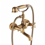 Antiikne vanni du&scaron;isegisti komplekt Seinale kinnitatav must vanni du&scaron;isegisti Vannitoa k&uuml;lm ja kuum vann ja du&scaron;isegisti kraanid messing