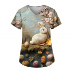 Naiste Easter Bunny Egg Print Carer topp L must