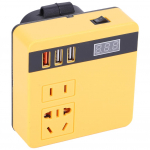 120W liitiumaku inverter 21V kuni AC220V DC5V 12V toiteinverter intelligentne aku trafotransformaator DeWalt Makita Milwaukee jaoks kollane